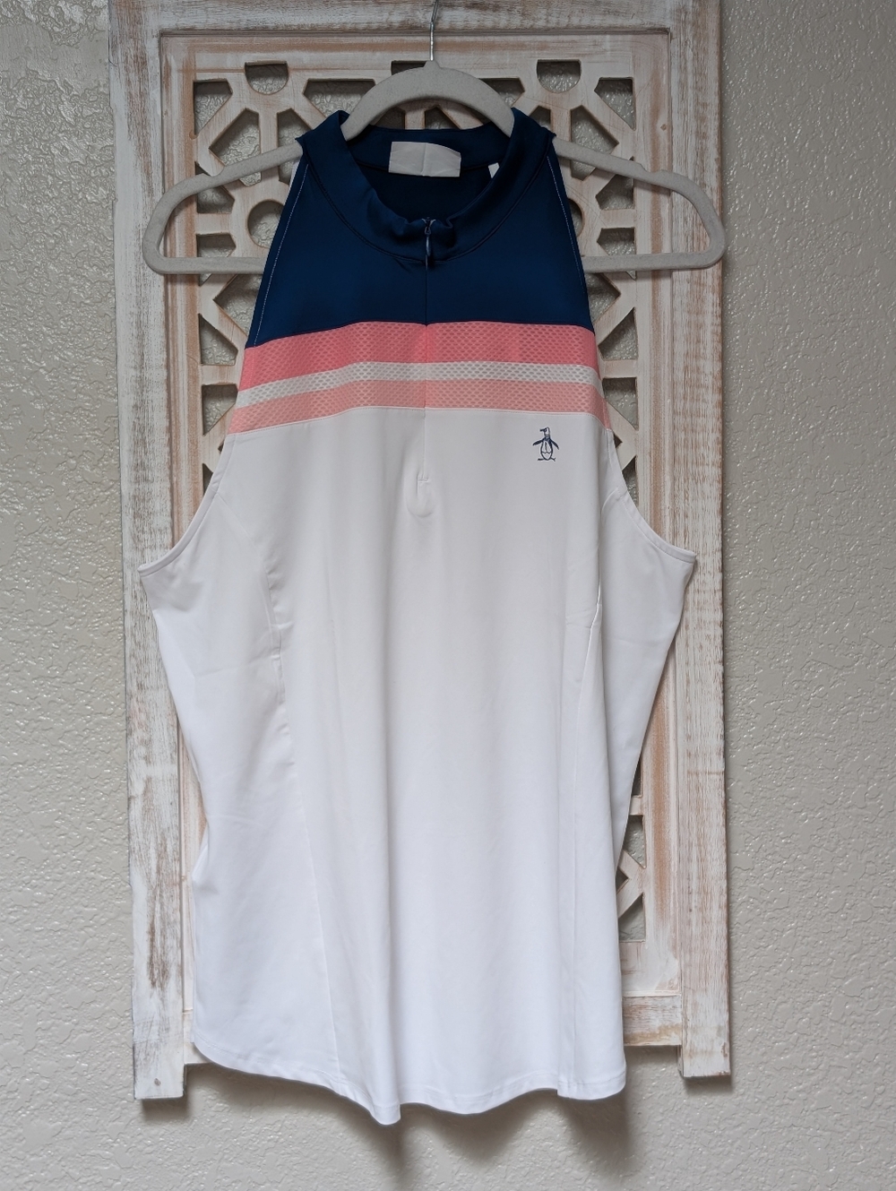 NWT Original Penguin Women's XL Sleeveless Shirt Racquet & Paddle Pickleball